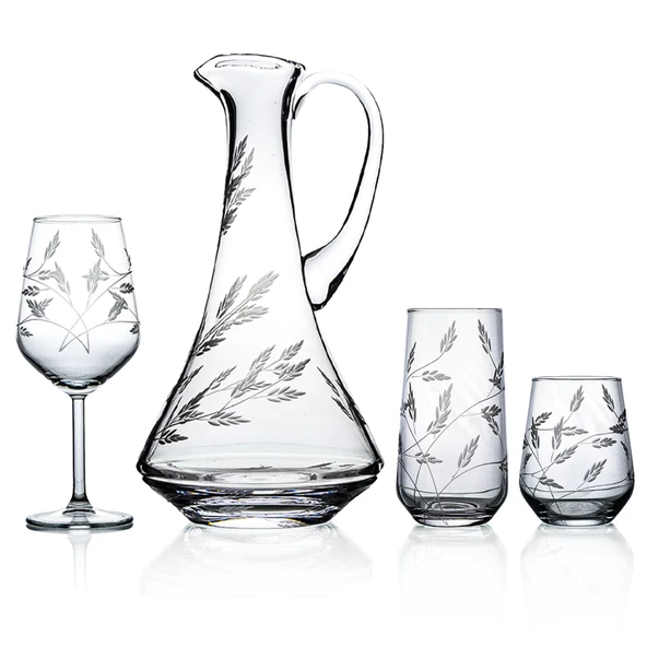 Decocia Kazaan 37 Parça 12 Kişilik  Bardak Çeyiz Seti Dik Karaflı Sürgün Desenli ürün görseli