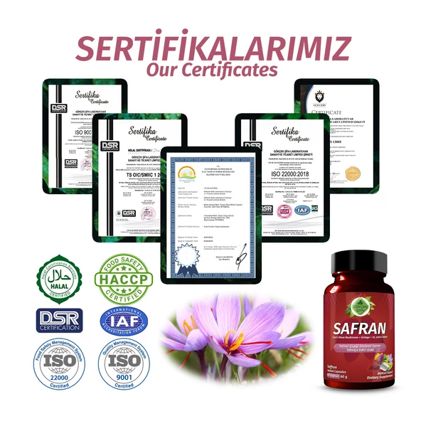 Safran Kapsül (Saffron Capsule) 60 Adet - 5