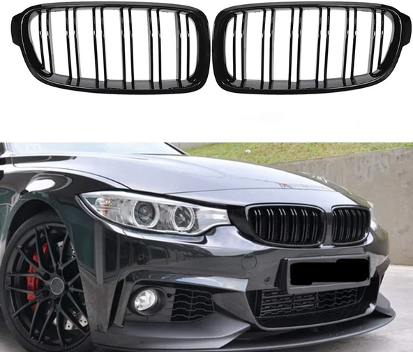 Bmw F30 Ön Panjur Böbrek M3  Model Piano Black - 5