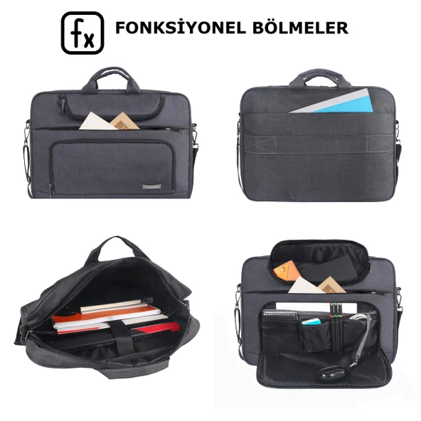 Vegmann Norma 17.3 inç Dizüstü Bilgisayar Uyumlu Evrak ve Laptop Çantası - 4