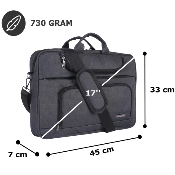 Vegmann Norma 17.3 inç Dizüstü Bilgisayar Uyumlu Evrak ve Laptop Çantası - 2
