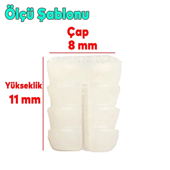 Şerit Dübel 8x11 Plastik M6 (24 ADET) - Resim 2