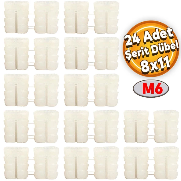 Şerit Dübel 8x11 Plastik M6 (24 ADET) ürün görseli