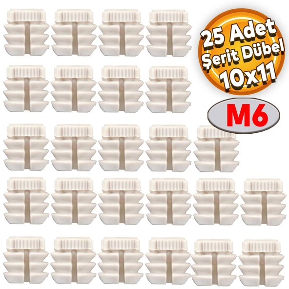 Şerit Dübel 10x11 Plastik M6 (25 ADET) ürün görseli
