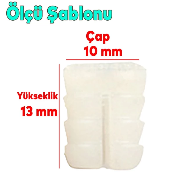 Şerit Dübel 10x13 Plastik M6 (25 ADET) - 2