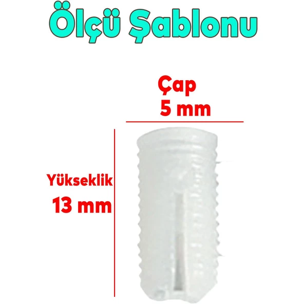Şerit Dübel 5x13 Plastik (25 ADET) - 2