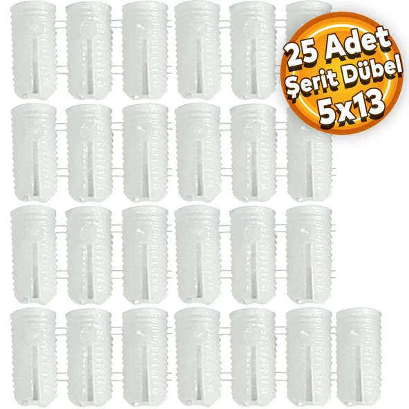 Şerit Dübel 5x13 Plastik (25 ADET)