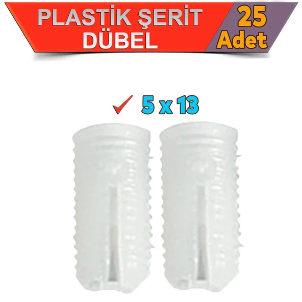 Şerit Dübel 5x13 Plastik (25 ADET) - 4