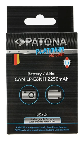 Patona Platinum Canon LP-E6NH USB-C Girişli Batarya - 6