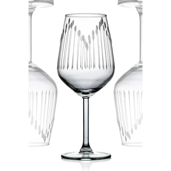 Decocia Kazaan 31 Parça 6 Kişilik  Bardak Çeyiz Seti Dik Karaflı Vega Desenli - Resim 4