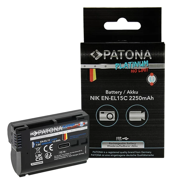 Patona Platinum Nikon EN-EL15C USB-C Girişli Batarya