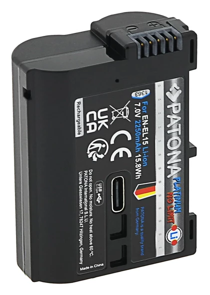 Patona Platinum Nikon EN-EL15C USB-C Girişli Batarya - 2