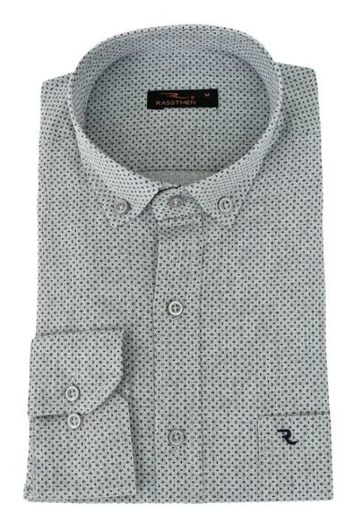 Erkek Klasik Uzun Kol Puantiyeli Gömlek BGL-ST02763 ürün görseli