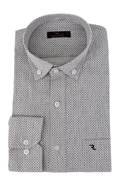 Erkek Klasik Uzun Kol Puantiyeli Gömlek BGL-ST02763 - Resim 6