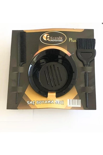 Egesir Saç Boya Fırçası+krepe Tarağı+boya Kabı Saç Boyama Seti - Resim 2