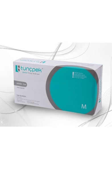 Tunçpek Pudrasız Vinyl Eldiven - 100 Adet - 2