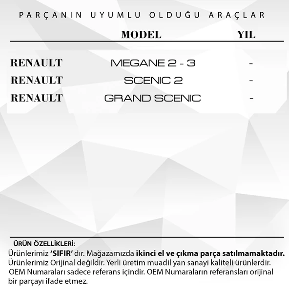 Megane 2 Megane 3 Scenic 2 için Sunroof Bademi Tıkırtı Giderme - 2
