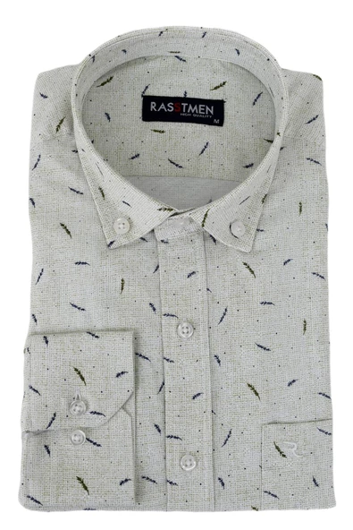 Erkek Klasik Puantiyeli Uzun Kol Gömlek BGL-ST02765 ürün görseli