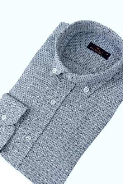 Erkek Silim Fit Petek Dokulu Gömlek BGL-ST02768 - Resim 9