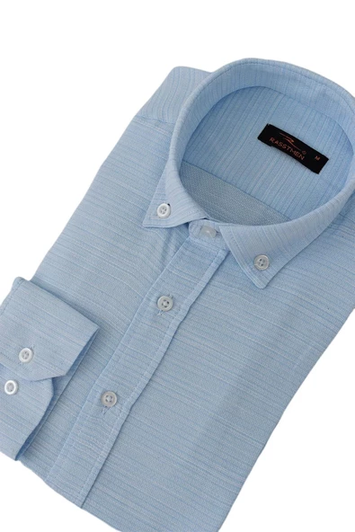 Erkek Silim Fit Petek Dokulu Gömlek BGL-ST02768 - Resim 8