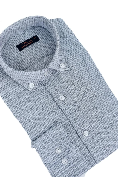 Erkek Silim Fit Petek Dokulu Gömlek BGL-ST02768 - Resim 6