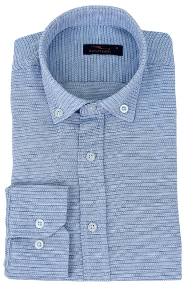 Erkek Silim Fit Petek Dokulu Gömlek BGL-ST02768 ürün görseli