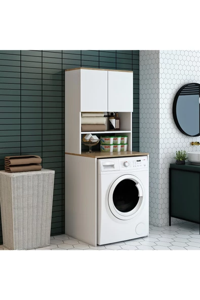 Nur Mobilya Çamaşır Makinesi Banyo Dolabı - 3