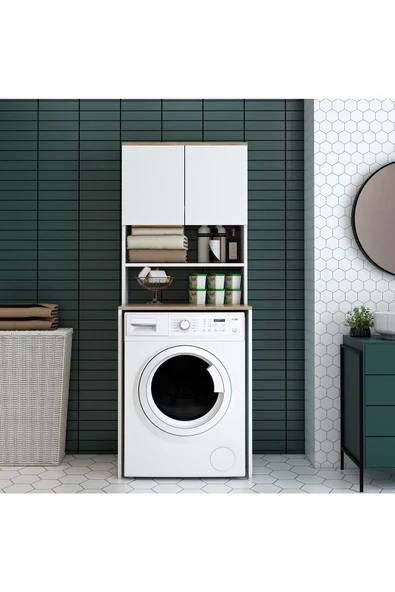 Nur Mobilya Çamaşır Makinesi Banyo Dolabı - 2