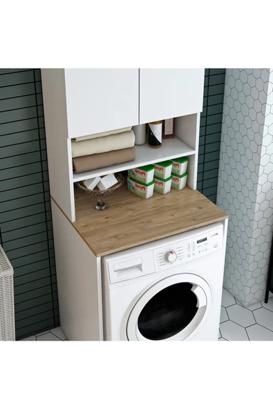 Nur Mobilya Çamaşır Makinesi Banyo Dolabı - 4