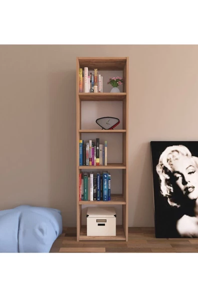 Nur Mobilya Maya Arkalıklı Kitaplık Atlantik Çam
