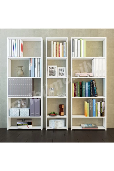 Nur Mobilya Mızrak 3'lü Kitaplık