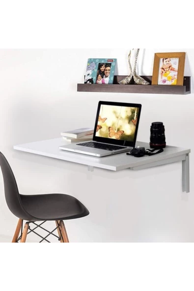 Nur Mobilya Katlanır Mutfak Masası Beyaz