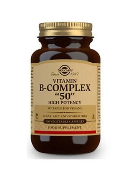 Solgar Vitamin B Complex 50 Mg 100 Kapsül