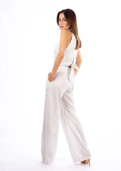 Modatalika Kadın Çizgili Alt Üst Takım - Resim 2