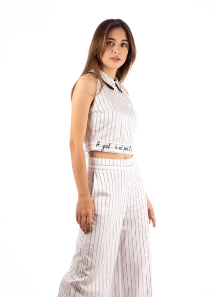 Modatalika Kadın Çizgili Alt Üst Takım - Resim 4