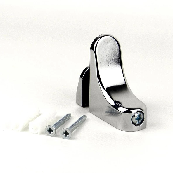 Pelikan Ayarlanabilir Etajer Cam Tutucu Ahşap Raf Tutucu Cam Etejeri Metal Vidalı Krom (4 ADET) - 4