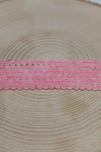 Pembe Kuvars Taşı Dizi 3mm - Resim 3