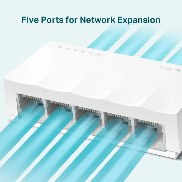 TP-LINK LS1005 5 PORT LITEWAVE MASAÜSTÜ SWITCH (PLASTİK KASA) - 3