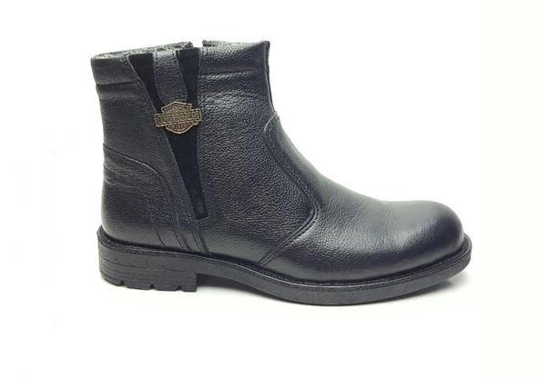 Ras Erkek Bot Hakiki Deri İçi Tüylü Kışlık Fermuarlı K.K.127 - 5