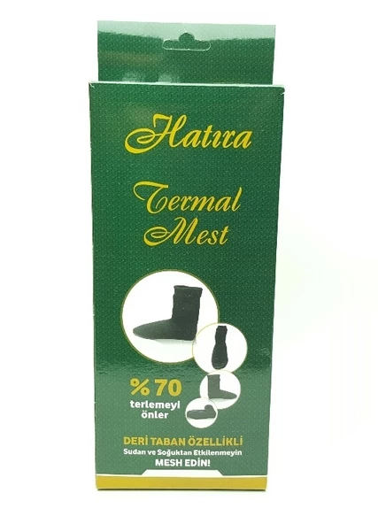 Termal Mest Çorap Su Geçirmez Taban Kısmı Deri - 3