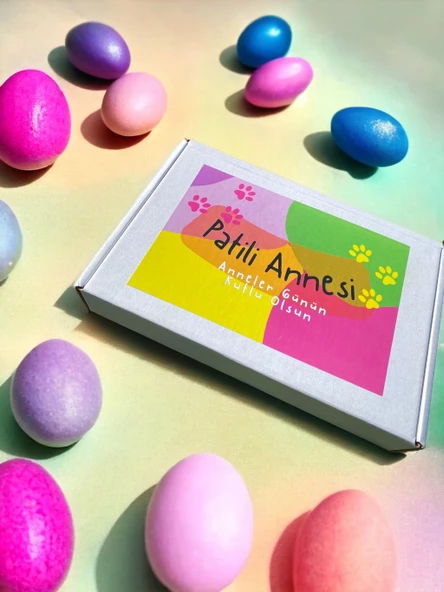 Hediye Paketli, Anneye Hediye, Love Mom Blue, Oval Yaka Tişört Köpek Kıyafeti,Elbisesi Anneler Günü, Anneye, Anne - 5