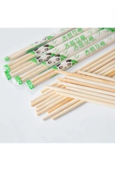 Yeniden Kullanabilir 5 Çift Bambu Ahşap Chopstick