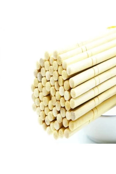 Yeniden Kullanabilir 5 Çift Bambu Ahşap Chopstick - 3