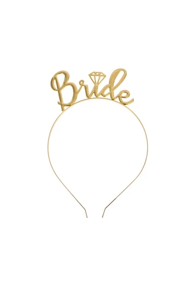 Metal Bride Gelin Tacı Gold