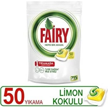 Fairy Hepsi Bir Arada Limon 50'li Bulaşık Makinesi Kapsülü - 2