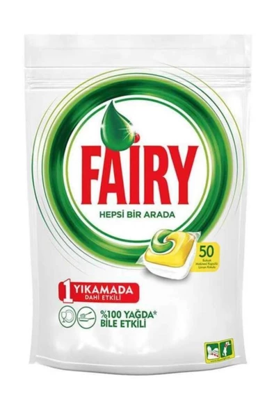 Fairy Hepsi Bir Arada Limon 50'li Bulaşık Makinesi Kapsülü - 3
