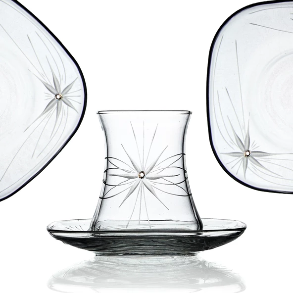 Decocia Kazaan 25 Parça Bardak Çeyiz Seti Ördek Karaflı Mira Desenli - Resim 5