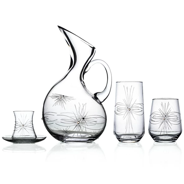 Decocia Kazaan 25 Parça Bardak Çeyiz Seti Ördek Karaflı Mira Desenli ürün görseli