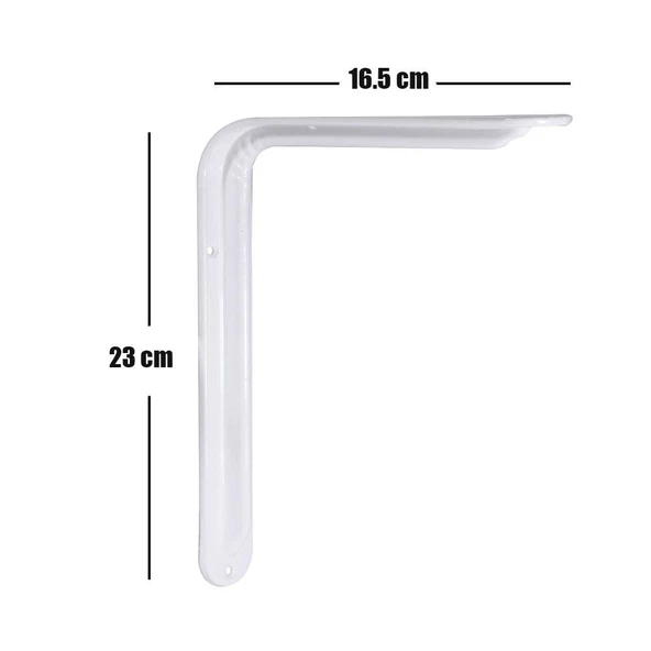 Raf Altı Ayak Raf Tutucu L Demir 16.5 x 23 cm Beyaz Montaj Aparatı (2 ADET) - 3