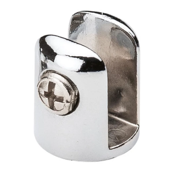 Cam Raf Tutucu Metal Yuvarlak Cam Etejer Menteşesi Krom Metal Vidalı 10 mm (4 Adet) - 4